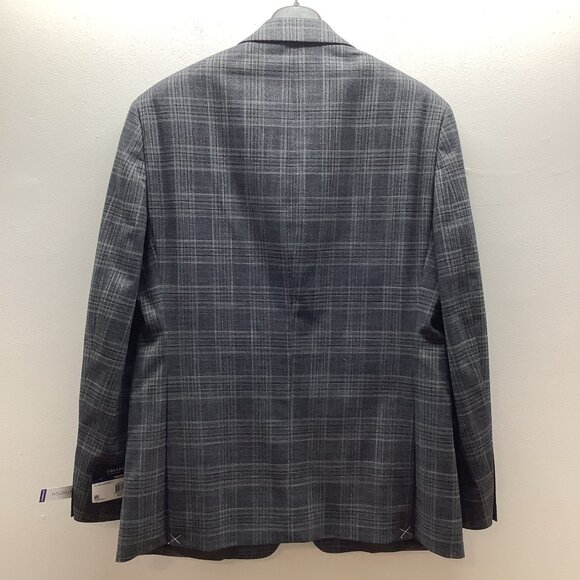 Michael Strahan Size 48 Short Plaid Modern Fit Stretch Mens Gray Blazer. New - Picture 5 of 12